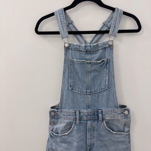 HEM Divided Distressed Raw Hem Blue Denim Jumpsuit Womens Size 2